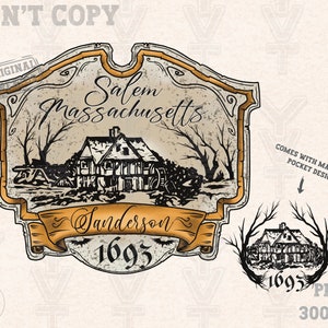 Halloween Salem 1693 png,Sanderson sisters, hocus-pocus trendy design png, sublimation design, cowgirl vibes png,vintage png,fall season png