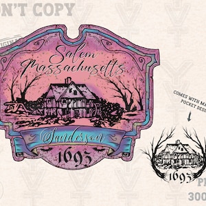 Halloween Salem 1693 png,Sanderson sisters, hocus-pocus trendy design png, sublimation design, cowgirl vibes png,vintage png,fall season png