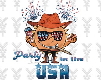 4th of July Party in den USA 2 PNG Retro Sublimations, Designs Downloads, Shirt Design Sublimation Downloads, digitale Sublimations Dateien