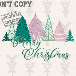 Christmas tree 2 png green and pink,merry Christmas png, trendy design png,sublimation design,Christmas vibes png,cute png,retro holidays