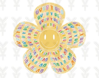 Good vibes Daisy PNG Retro Sublimationen, Designs Downloads, Shirt Design Sublimation Downloads