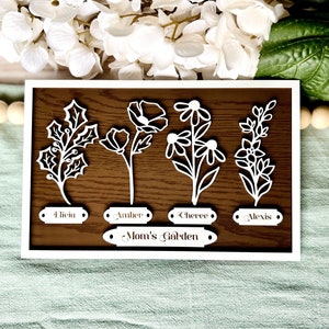 Personalized Mother’s Day Gift - Birth Flower Gift for Mom - Grandmother Gift - Mother's Day Present - Birth Flower Sign