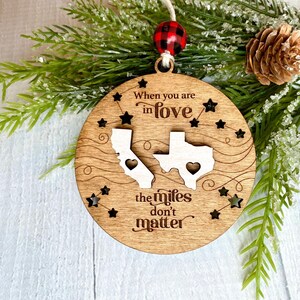 Personalized Family Christmas Ornament - Long Distance Christmas Gift - Blended Family Christmas Ornament - Long Distance Christmas Ornament