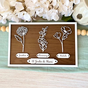 Personalized Mother’s Day Gift - Birth Flower Gift for Mom - Grandmother Gift - Mother's Day Present - Birth Flower Sign