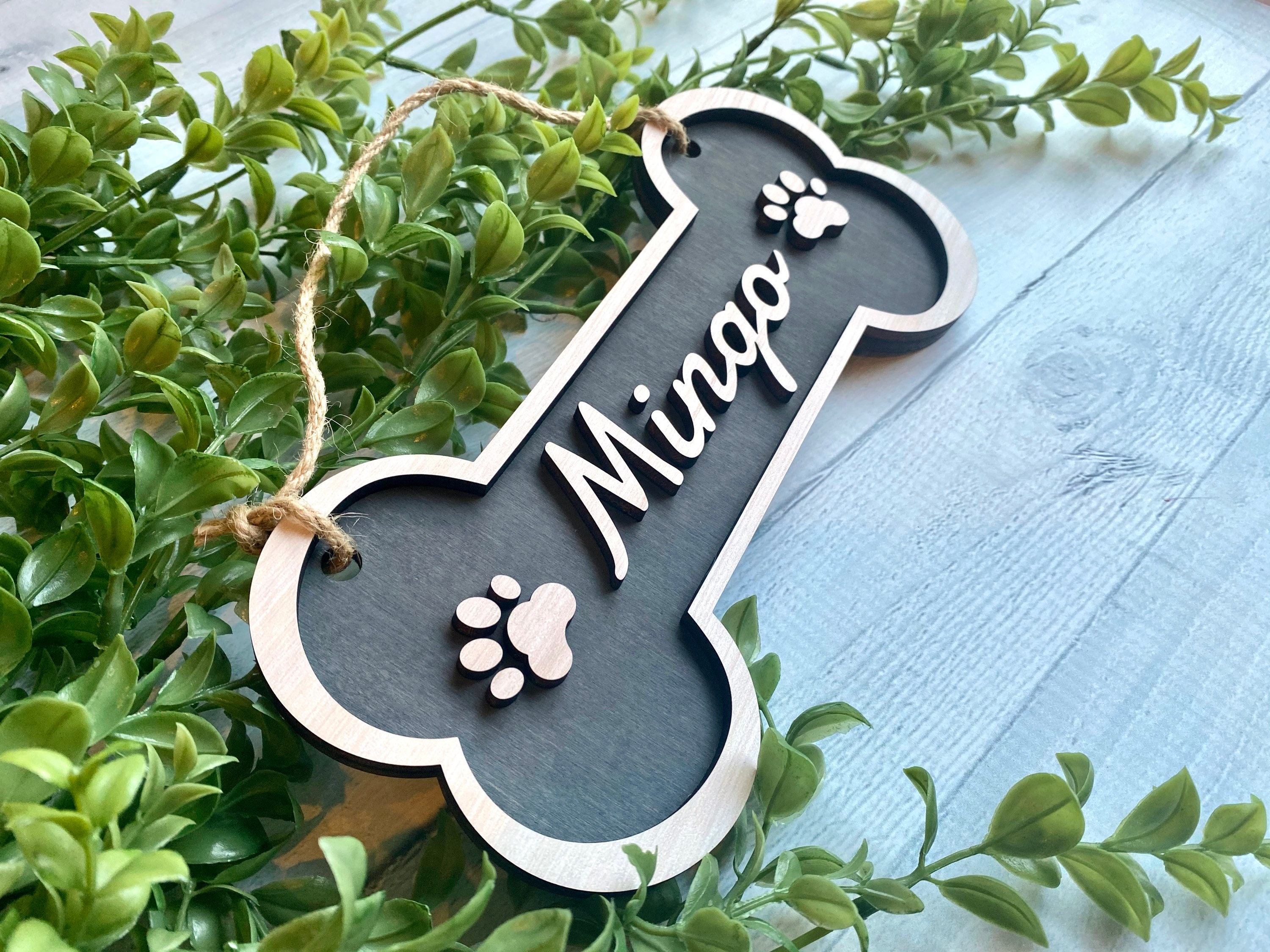 Dog Name Sign Personalized Pet Sign New Puppy Gift Dog Etsy