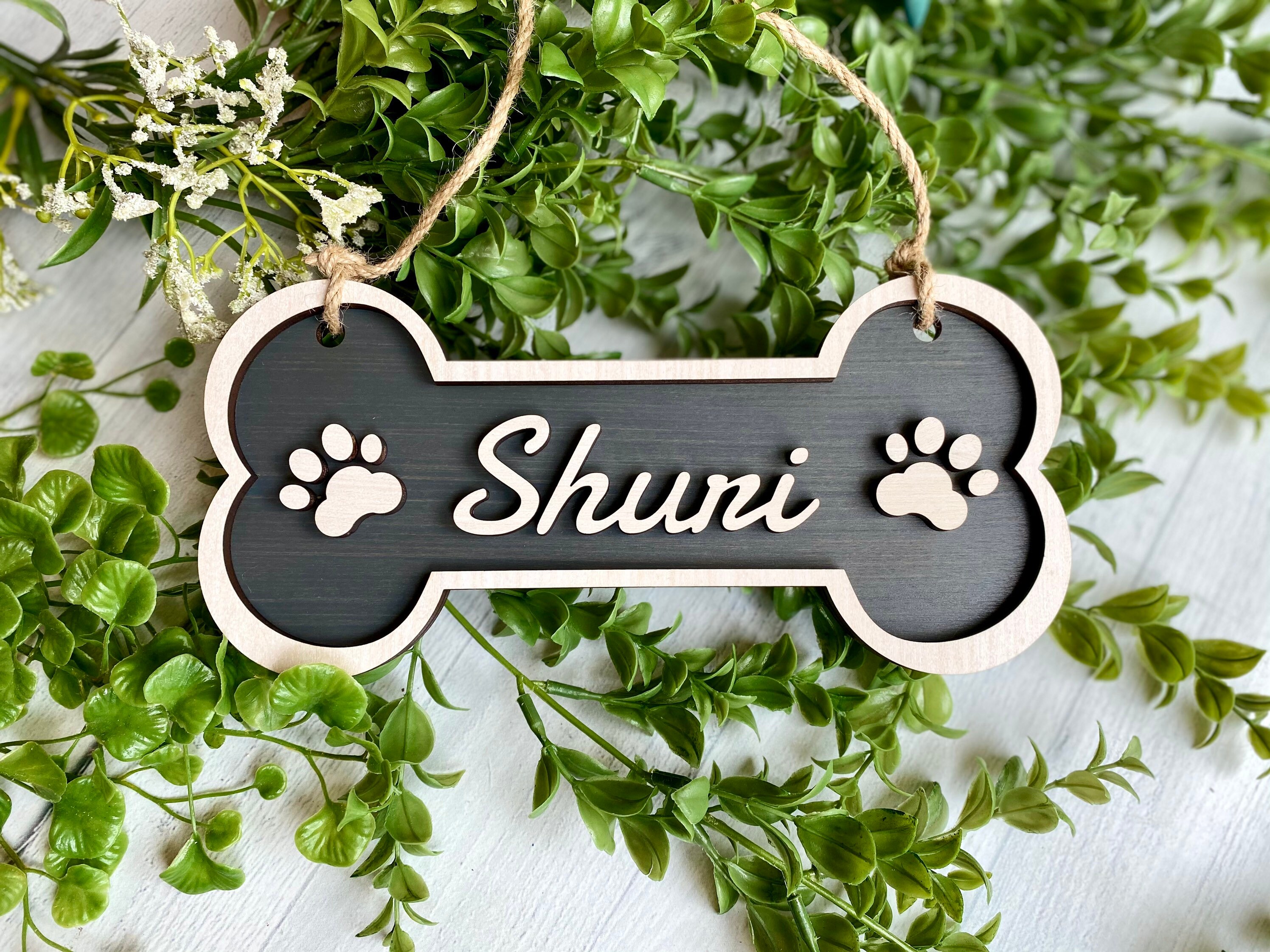 Dog Name Sign Personalized Pet Sign New Puppy Gift Dog Etsy