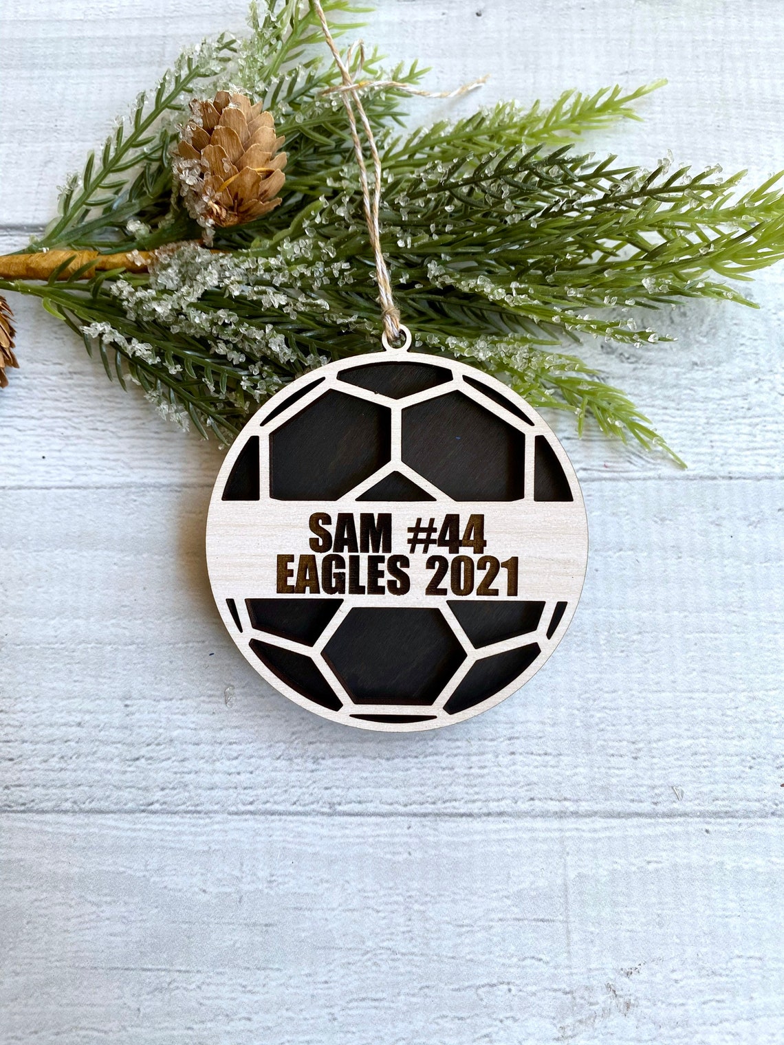 Personalized Soccer Christmas Ornament Soccer Player Gift Etsy