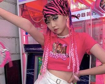 Cute 90s/00s Bratz Hot Pink Graphic T-shirt Short Sleeve Crop - Etsy