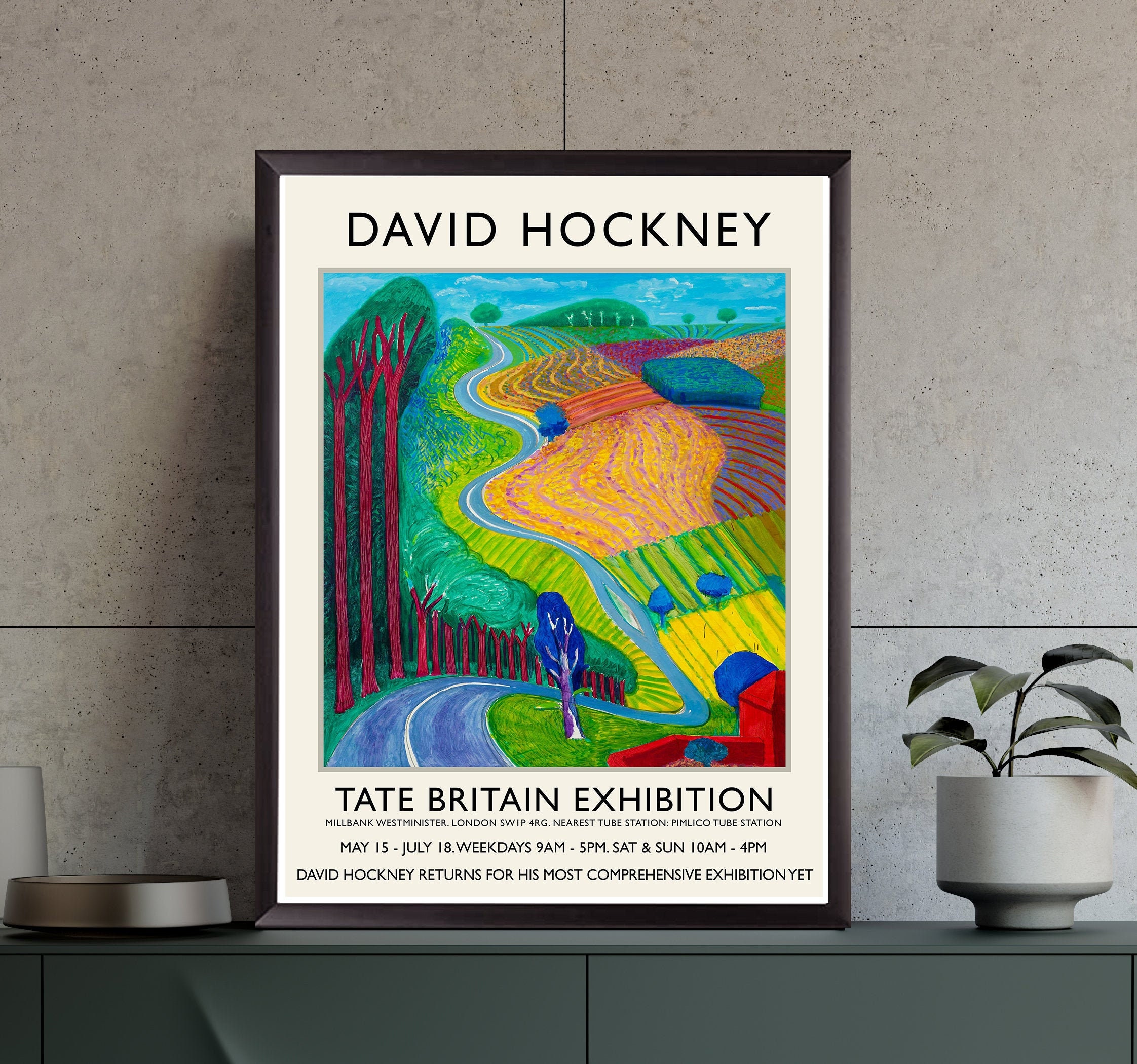 David Hockney Ausstellung Poster höchste Qualität Druck Etsy