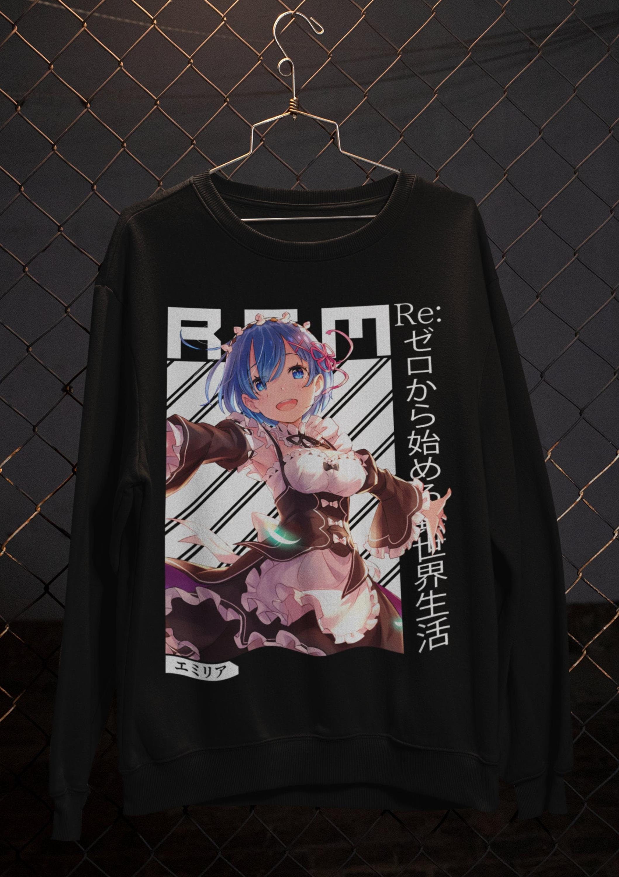 Rem V1 Streetwear Sweatshirt ReZero Sweater Re Zero Etsy