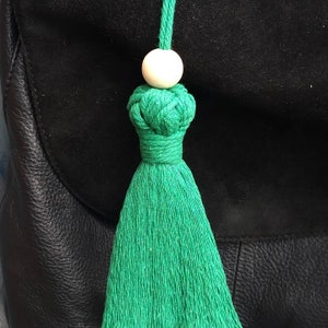 Macrame tassel keyring