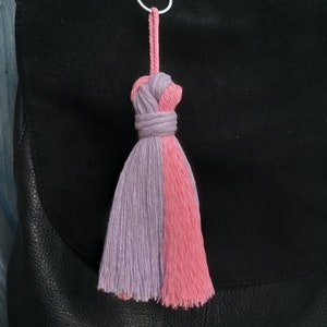 Macrame tassel keyring