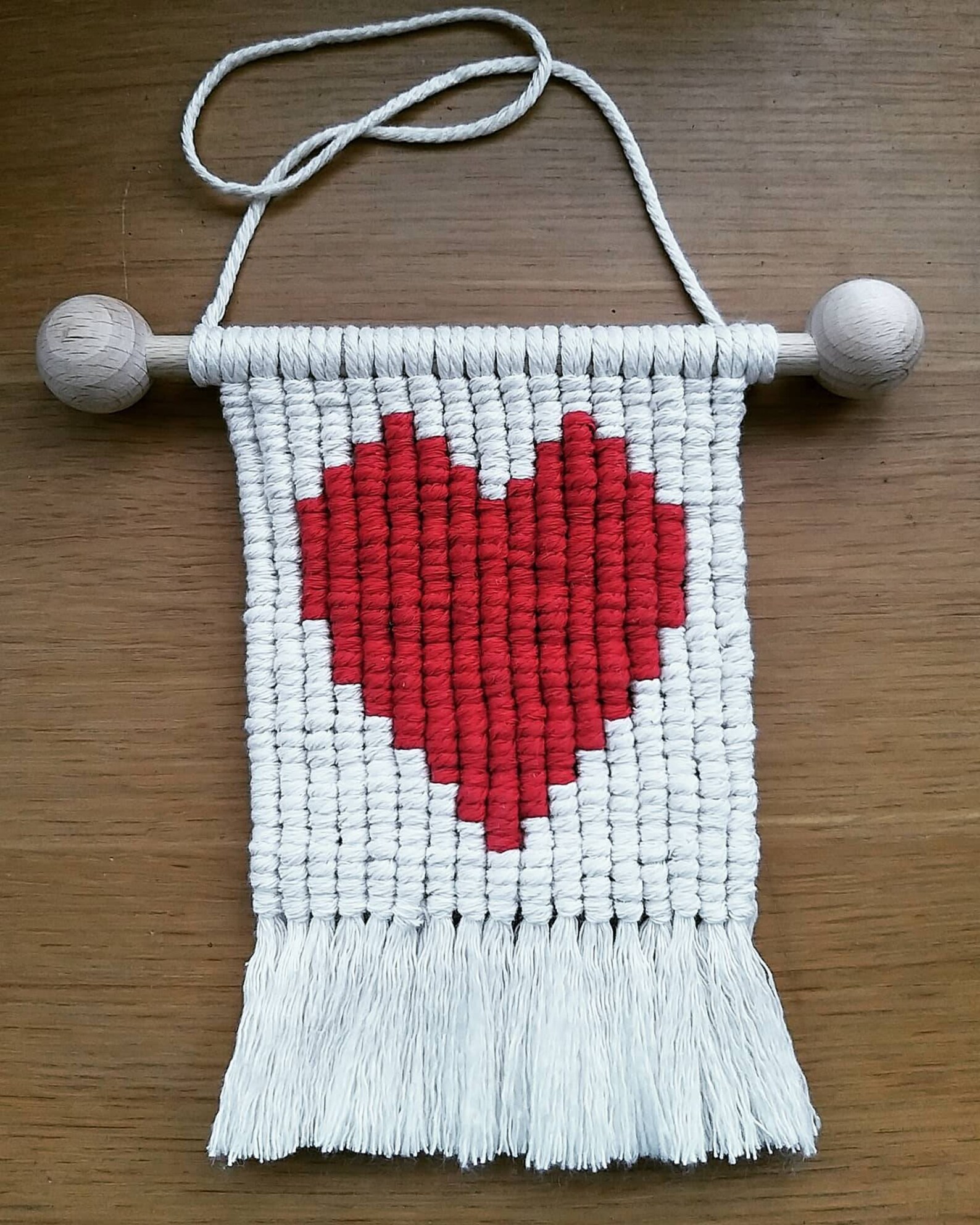 Mini Macrame Heart Wall Hanging Etsy