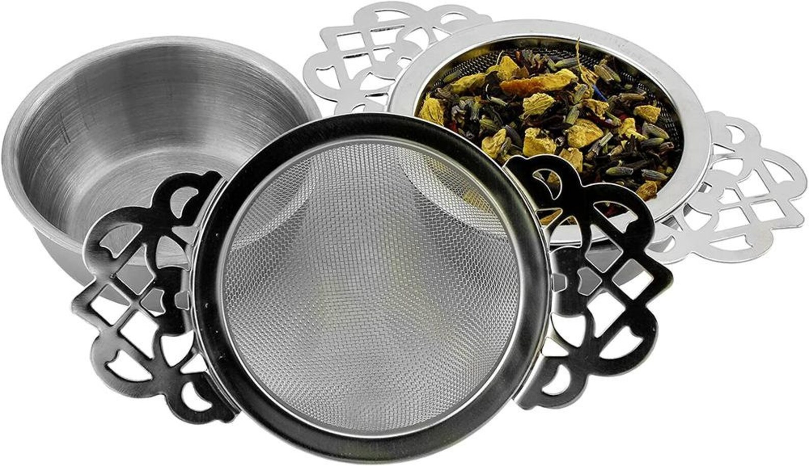 Tea Strainer With Drip Bowl/ Stainless Steel Tea Infuser Loose Leaf Tea Etsy