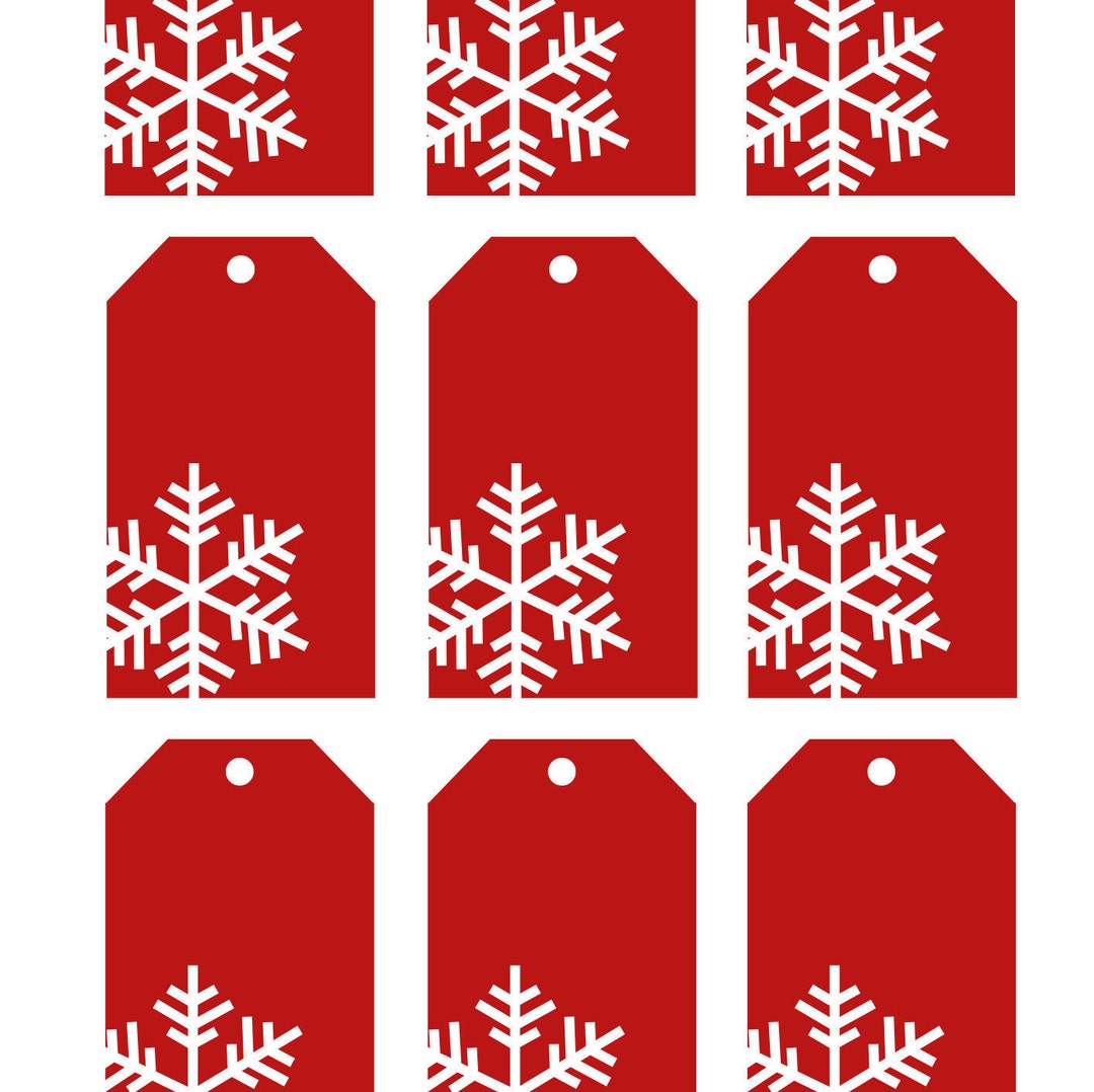 Printable Snowflake Gift Tags Holiday Gift Tags Printable Etsy