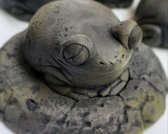 Miniature Stone Frog Guardian