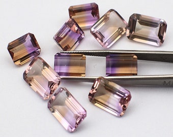 Natural Ametrine Emerald Cut Gemstone Stone For Gift Stone For Rings 6x4 TO 10x14 MM