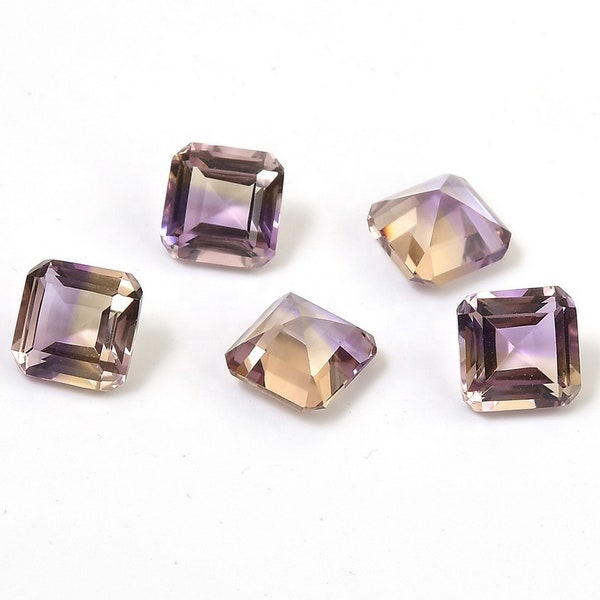 Natural Ametrine Square Cut Loose Gemstone Stone For Ring Jewelry Making 4 MM Personalized Gift Christmas sale