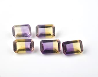 Natural Ametrine Emerald Cut Gemstone Stone For Gift Stone For Rings 6x4 TO 10x14 MM Personalized Gift Jewelry Making Stone For Ring