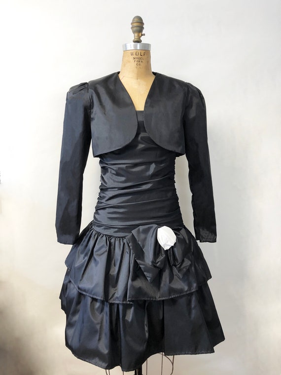 Black Short Party Dress With Jacket