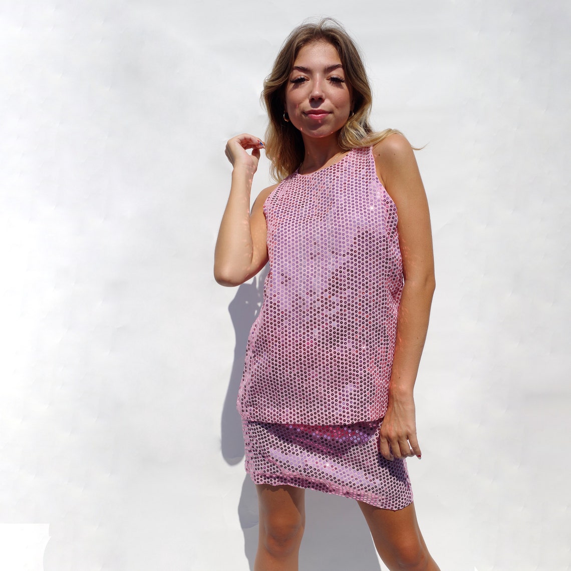 pink sequin 2 piece set