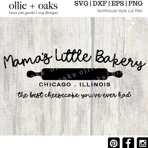 Mamas kleine Bäckerei SVG - Cheesecake SVG - Freunde SVG - Bäckerei Svg - Svg Dateien für Cricut - Svg schneiden Dateien - Svg