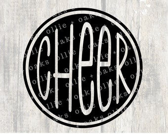 Cheer SVG - Cheer Circle SVG - Cheerleader SVG - Svg Files for Cricut - Svg Cut Files - Cheerleading Svg