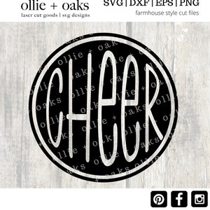 Cheer SVG - Cheer Circle SVG - Cheerleader SVG - Svg Files for Cricut - Svg Cut Files - Cheerleading Svg