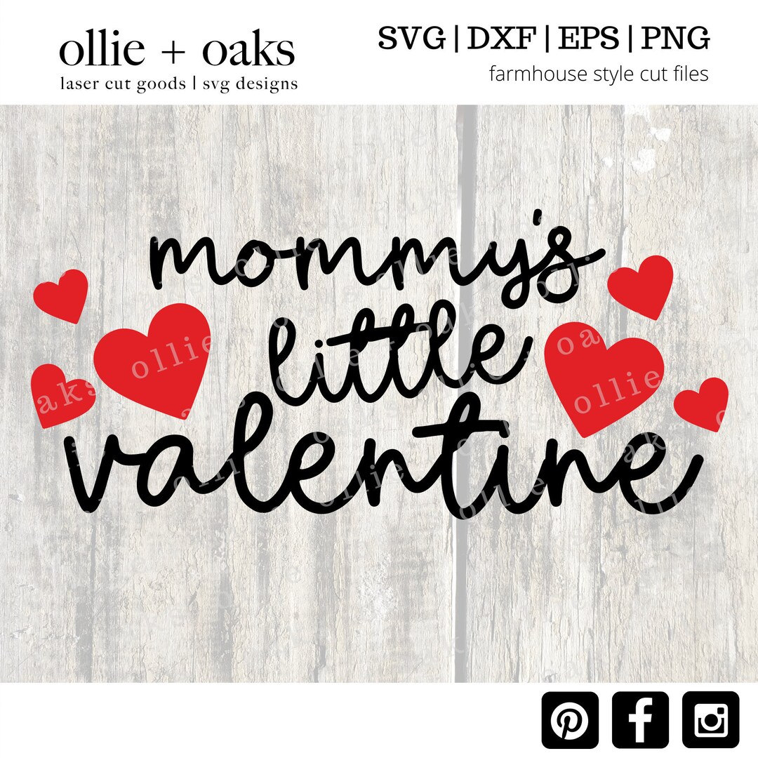 Mommy's Little Valentine SVG - Valentine SVG - Valentine's Day Svg ...