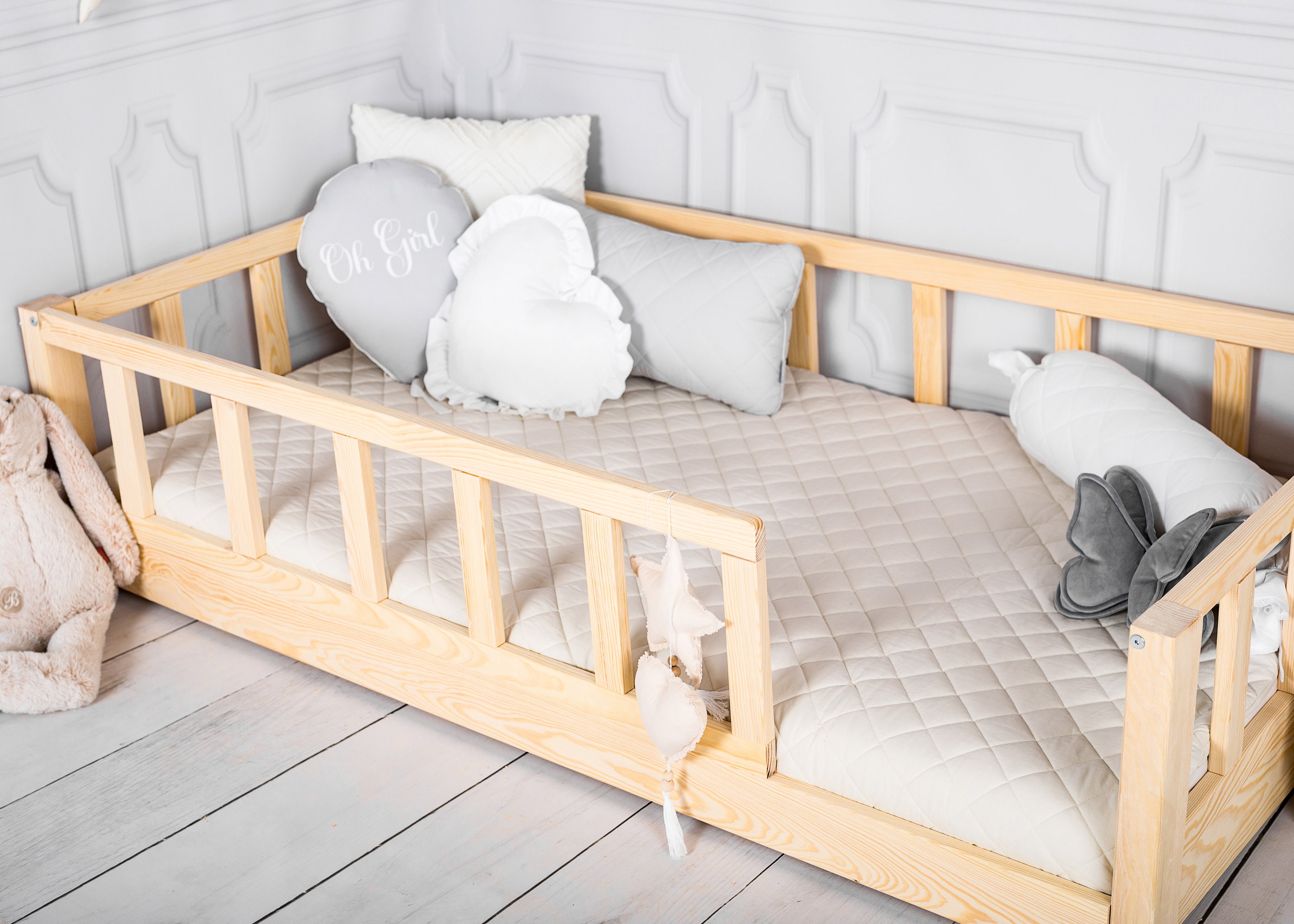 Platform Bed Toddler Bed With Slats Montessori Bett Lit Etsy UK