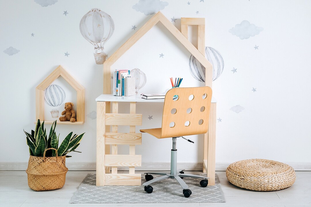 Wooden Desk for Children Wooden Desk for Children Bureau Etsy UK