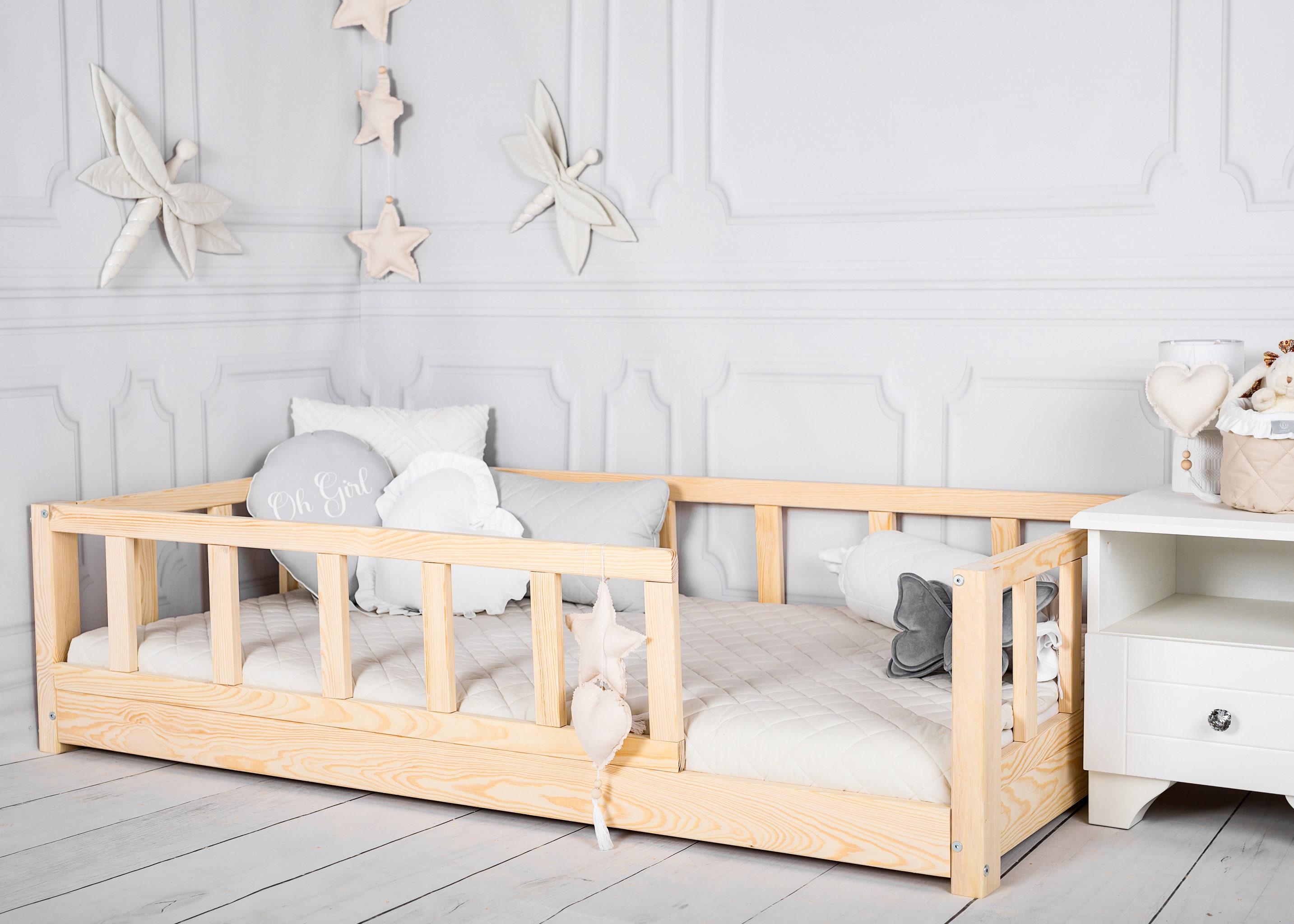 Platform Bed Toddler Bed With Slats Montessori Bett Lit Etsy UK