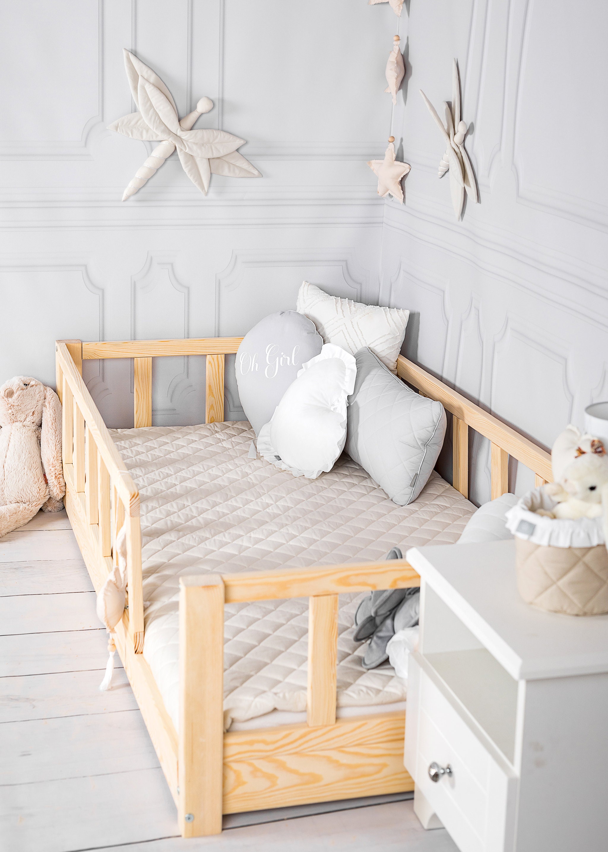 Platform Bed Toddler Bed With Slats Montessori Bett Lit Etsy UK