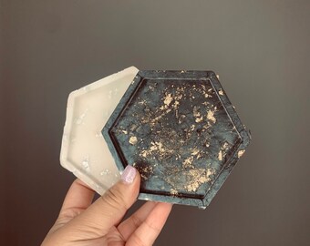 Marble Resin coasters, Jewlery holders, Ash trays, Gold, Sliver, Copper