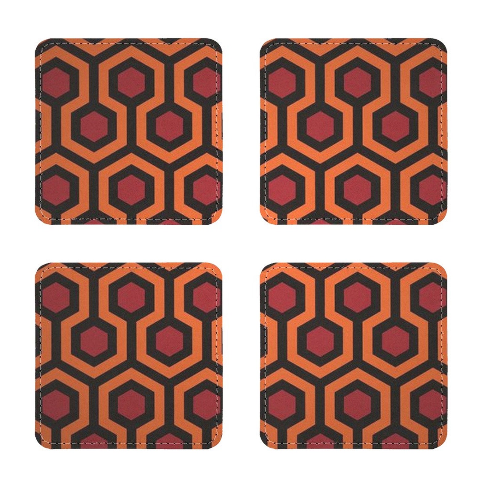 The Shining Overlook Hotel Rug Coasters Pack of Four Faux Etsy