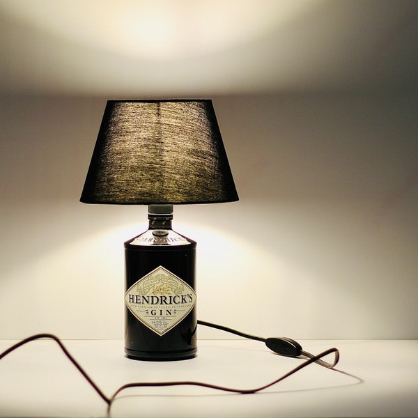 Hendrick's 0.7l table lamp, gift, upcycling, handmade, gin