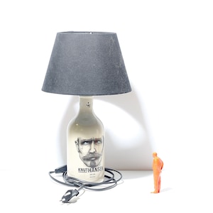 Knut Hansen 0.7l table lamp, gift, upcycling, handmade, gin, design lamp, bottle lamp