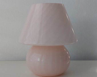 Real Vintage Murano Bedside Lamp, Pastel Pink, 1970s, 1980s