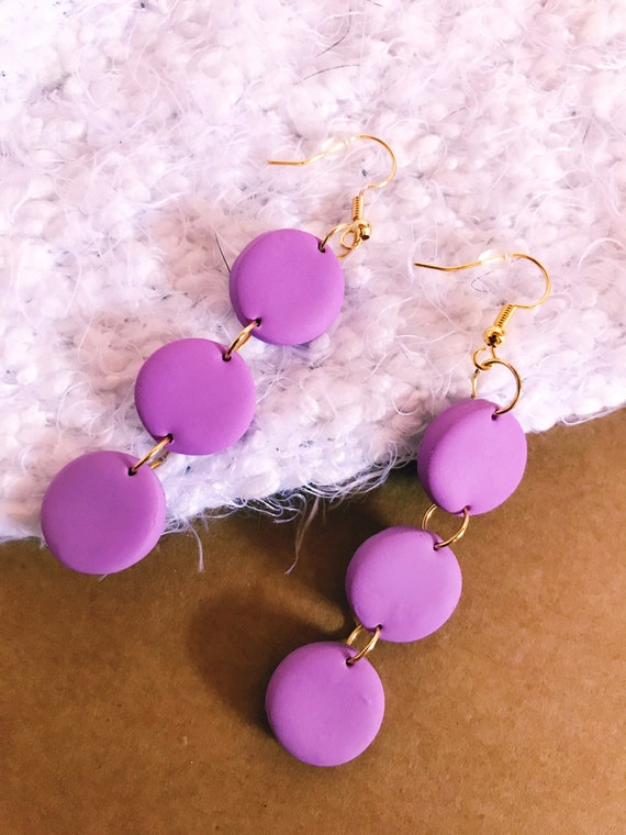 Handmade clay earrings Etsy