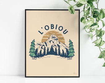 Poster of the Obiou - Dévoluy - Wall decoration board - Vintage Poster