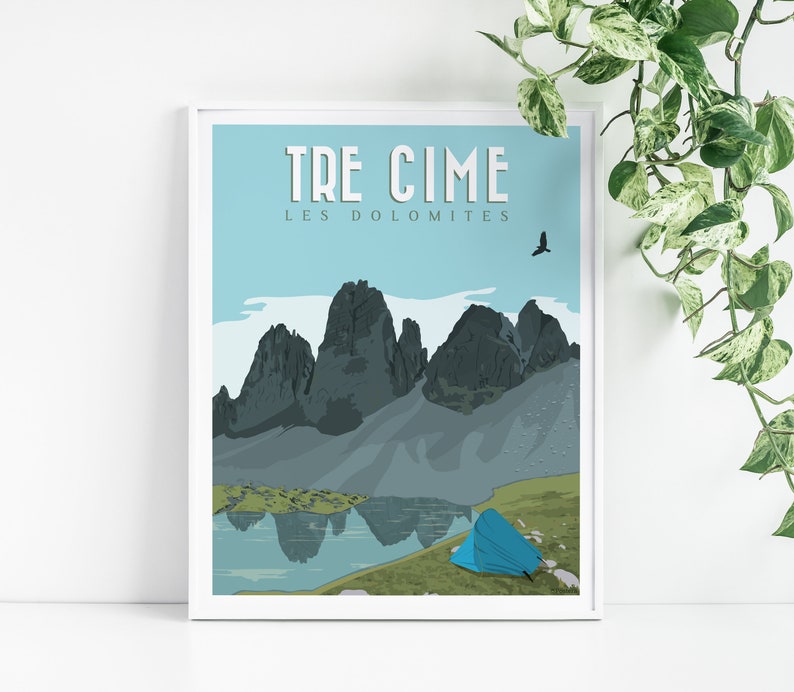 Affiche des Tre Cime di Lavaredo Dolomites image 1
