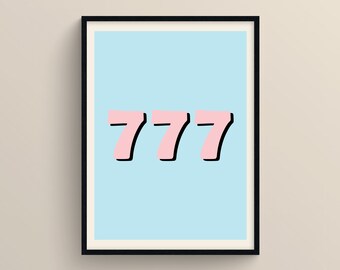 Vintage poster "Triple Seven" - Wall decoration - Poster from the 90s