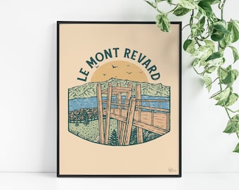 Affiche du Mont Revard - Affiche de la Savoie et de Chambéry - Tableau de décoration murale - Poster Vintage