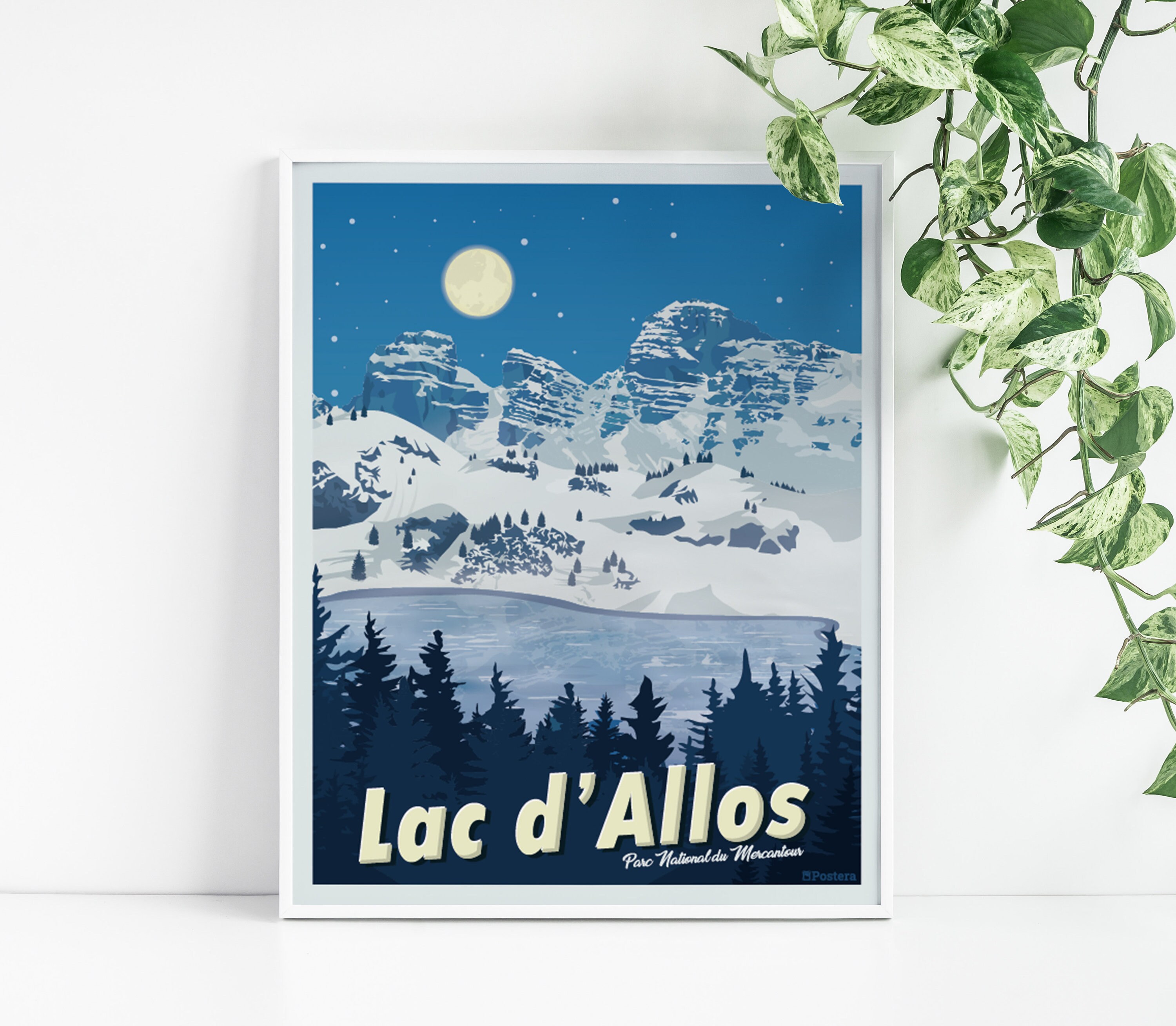 Affiche Du Lac d'allos - Mercantour Alpes-De-Haute-Provence Tableau de Décoration Murale