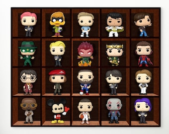 Display case for figures, Funko pop display case, Display for collectibles, Funko pop display shelves, Toy Organizer, Display shelf