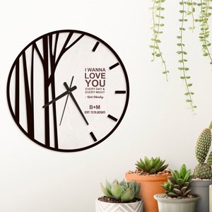 LOVE clock, Original wall clock, Personalized clock for home decoration, Wooden clock, Clock with Love, Cute Wall Clock, Gift Giving Idea