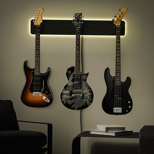 Guitar Wall Hanger Handmade Etsy UK