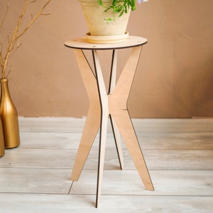 Blumentopfständer aus Holz, Zimmerpflanzenständer, Blumentopfständer aus Holz, moderner Blumenständer aus Holz für den Innenbereich