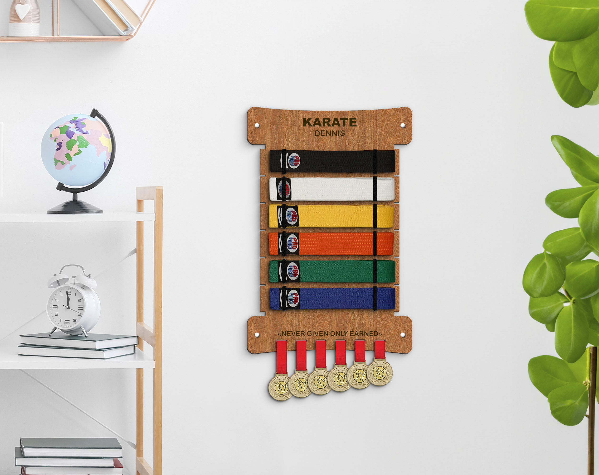 Karate Belt Display, Medal Holder, Karate Belt Holder, Martial Belt