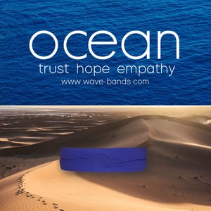 Silicone Ring navy blue | Wave-bands OCEAN | Mental Health | Couples Rings | Fashion | Jewelry